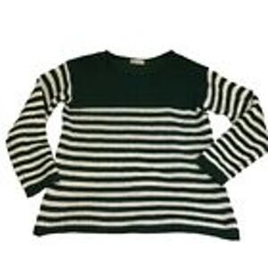 Women's C.O.C. Clothing Obsessed Company Green Striped Crew Neck Sweater, 2XL